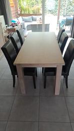 Masief eiken eetkamer set, Ophalen, Zo goed als nieuw