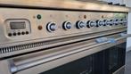 ☘️️️Luxe Fornuis Boretti 90 cm rvs + rvs 2 ovens frytop, Elektronische apparatuur, Fornuizen, 60 cm of meer, 5 kookzones of meer