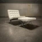 Knoll Barcelona chair + ottoman, Design klassieker, Leer, Eenpersoons, Zo goed als nieuw