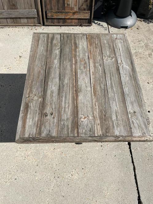 Tuintafel - 6-delig terras, Tuin en Terras, Tuintafels, Gebruikt, Rechthoekig, Metaal, Ophalen