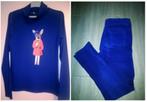 Blauwe broek + coltrui - Smart & Pretty - maat 146, Kinderen en Baby's, Meisje, Ophalen of Verzenden, Zo goed als nieuw, Setje