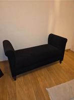 Meridienne en velour noir, Huis en Inrichting, Zetels | Zetels en Chaises Longues, Ophalen, Zo goed als nieuw