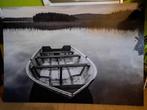 Canvas Ikea, Boat on lake Finnsjön, 100X70 cm, Enlèvement