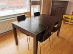 Uitschuifbare eettafel met 4 stoelen (Ikea), Huis en Inrichting, Zo goed als nieuw, Ophalen