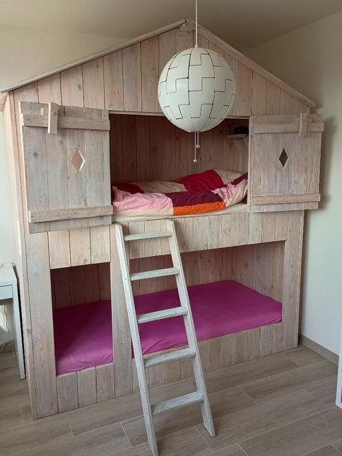 stapelbed "boomhut", Huis en Inrichting, Slaapkamer | Stapelbedden en Hoogslapers, Gebruikt, Stapelbed, 90 cm, 200 cm, Tweepersoons