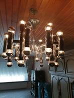 vintage luster, Huis en Inrichting, Lampen | Hanglampen, Metaal, Modern - vi,tage, Zo goed als nieuw, 50 tot 75 cm