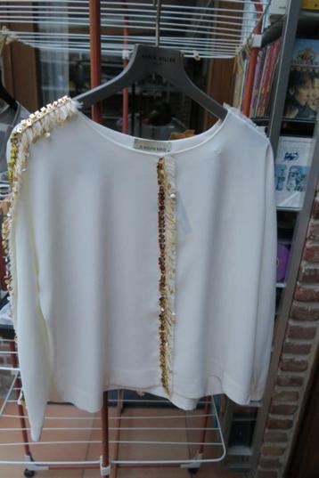 Blouse nieuw crème kleurig By Marlene Birger mt38 (40-42), Neuf, Taille 38/40 (M), Enlèvement ou Envoi, Autres couleurs