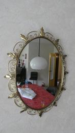 Spiegel met metalen frame, Huis en Inrichting, Woonaccessoires | Spiegels, Ophalen, Ovaal