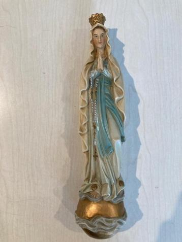 Houten polychroom beeld Maria, OLV van  Lourdes (28,5 cm), Enlèvement ou Envoi