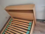 Bed (-den), beuk, 1-persoon met Lattoflex, Huis en Inrichting, Slaapkamer | Bedden, Ophalen, 100 cm, 210 cm, Zo goed als nieuw