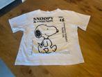 T-shirt wit/ecru Snoopy Zara, Enlèvement ou Envoi, Chemise ou À manches longues, Zara, Utilisé