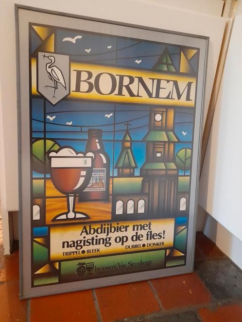 Grande affiche encadrée Bière de l'Abbaye de Bornem, Collections, Marques & Objets publicitaires, Comme neuf, Enlèvement ou Envoi