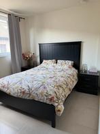 Stijlvolle zwarte IKEA-slaapkamer - 2 persoons, Ophalen, Zo goed als nieuw, Tweepersoons, Ikea, tijdloos