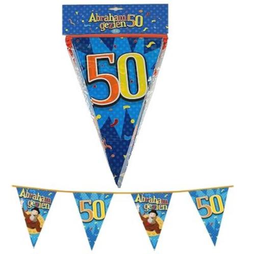 Vlaggenlijn ballonnen verjaardag 50 jaar Sarah of Abraham, Hobby en Vrije tijd, Feestartikelen, Nieuw, Feestartikel, Ophalen of Verzenden