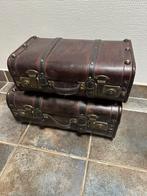 Antieke koffers, 2 stuks, Motoren, Accessoires | Koffers en Tassen, Gebruikt