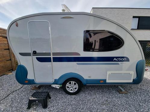 Adria Action 361 LH, Caravans en Kamperen, Caravans, tot en met 3, Adria, Disselslot, Douche, Fietsenrek, Hordeur, Koelkast, Lichtmetalen velgen