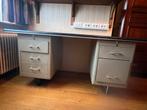 Vintage bureau metaal, Huis en Inrichting, Ophalen, Gebruikt, Bureau