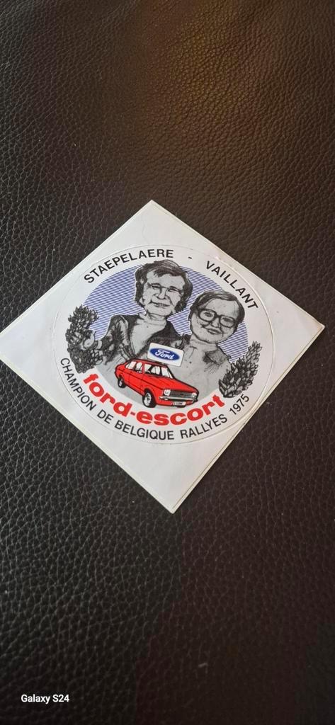 Oude sticker Ford Escort 1975, Auto diversen, Autostickers, Ophalen