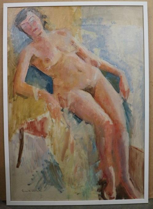 Ernest ALBERT, naaktpose 1, Antiek en Kunst, Kunst | Schilderijen | Klassiek, Ophalen of Verzenden