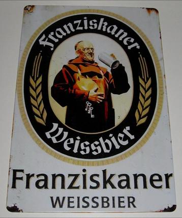 FRANZISKANER BIER : Metalen Bord Franziskaner Weissbier beschikbaar voor biedingen