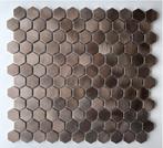 Mozaiëk Reflections Hexagon Brons 23mm op matje 300x300x8mm, Doe-het-zelf en Bouw, Ophalen, Nieuw, 20 tot 40 cm, 10 m² of meer