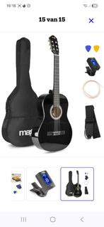 Klassieke Akoestische Gitaar Nylon Snaren -Zwart, Muziek en Instrumenten, Ophalen, Nieuw, Klassieke of Spaanse gitaar