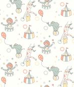 Behang kinderkamer Merk Fiona Circuspatroon, Huis en Inrichting, Stoffering | Behang, Ophalen of Verzenden, 75 m² of meer, Wit