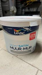 5L de peinture LEVIS SATIN BLANC, Doe-het-zelf en Bouw, Verf, Beits en Lak, Ophalen, Zo goed als nieuw, Wit, Verf