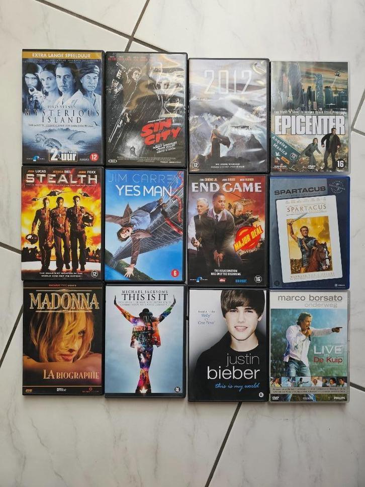 12 verschillende dvd's, Cd's en Dvd's, Dvd's | Overige Dvd's, Zo goed als nieuw, Alle leeftijden, Ophalen of Verzenden