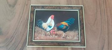 Originele olie schilderij met mooie kader kunstenaar 99 AQ beschikbaar voor biedingen