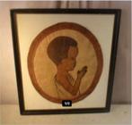 Mooi Speciaal Kunstwerk op doek 'Biddende Jezus' - 60x54, Antiek en Kunst, Ophalen of Verzenden