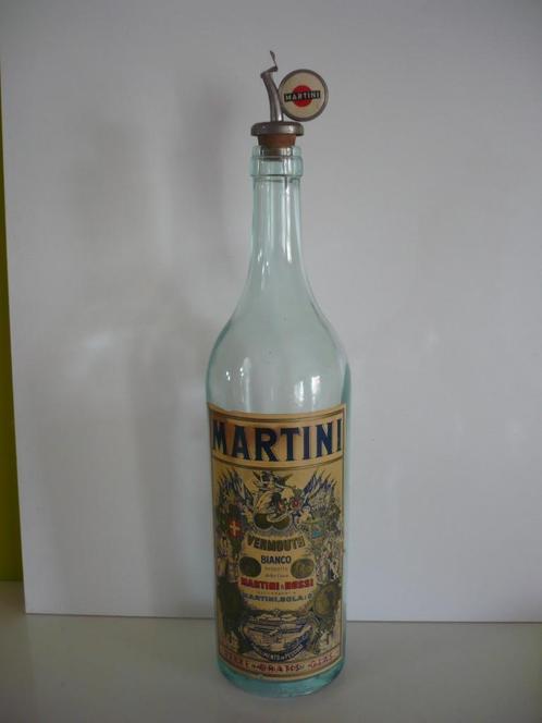 vintage xxl fles Martini Vermouth met schenkdop, Verzamelen, Merken en Reclamevoorwerpen, Gebruikt, Overige typen, Ophalen of Verzenden