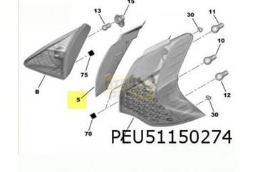 Peugeot 3008 (-1/14) (T84E) afdekplaat achterlicht Rechts OE