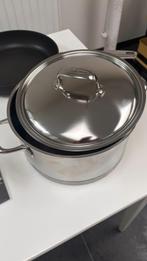 Demeyere Kookpot met deksel 24 cm / 5,2 l, Ophalen, Zo goed als nieuw, Kookpan of Snelkookpan, Inductieplaat