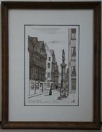 Spitaels - Stadszicht - Pentekening 1988, Ophalen of Verzenden