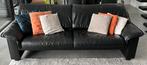 Durlet 3-zit zwart leder, Ophalen, Gebruikt, Tweepersoons, Rechte bank