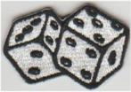 Dobbelsteen Dice stoffen opstrijk patch embleem #2, Verzamelen, Verzenden, Nieuw