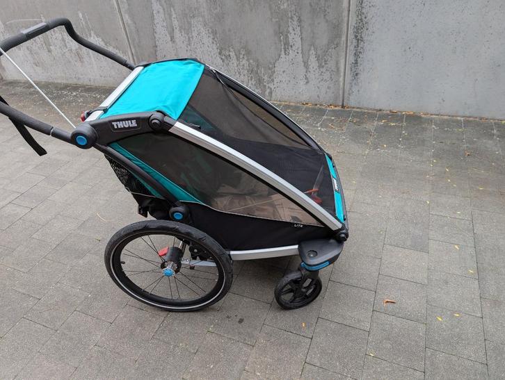 Fietskar Thule Chariot Lite 2, Fietsen en Brommers, Fietsaccessoires | Aanhangwagens en Karren, Zo goed als nieuw, Kinderkar, 40 tot 60 kg