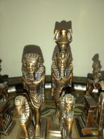 Schaakbord: groot Egyptisch Koper en brons 7kg, Hobby & Loisirs créatifs, Sport cérébral & Puzzles, Enlèvement, Échecs, Neuf