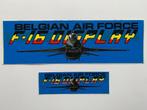 2 stickers Belgian Air Force F-16 Display, Ophalen of Verzenden, Luchtmacht, Overige typen