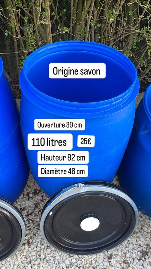 Vat wasblik plastic vat 60l 120l 220l 240l 260l, Tuin en Terras, Regentonnen, Zo goed als nieuw, Kunststof, 75 tot 150 liter, Met kraantje
