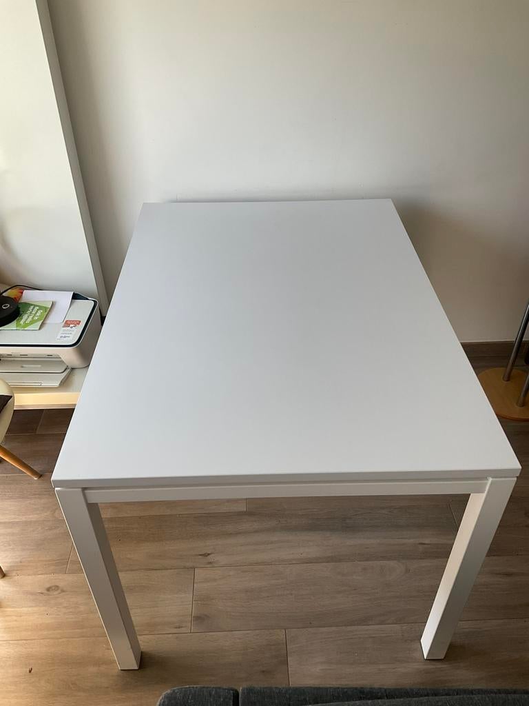 Table blanche robuste, 100 à 150 cm, Enlèvement, Utilisé, 50 à 100 cm
