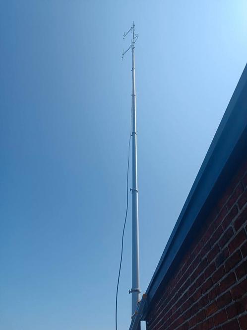 Pneumatische lucht pomp mast, Telecommunicatie, Antennes en Masten, Zo goed als nieuw, Antenne, Ophalen
