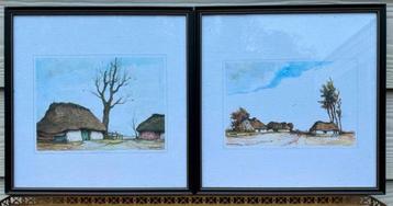 Aquarel schilderijtjes beschikbaar voor biedingen