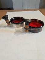 2 zilveren flessenhouders, Antiek en Kunst, Ophalen