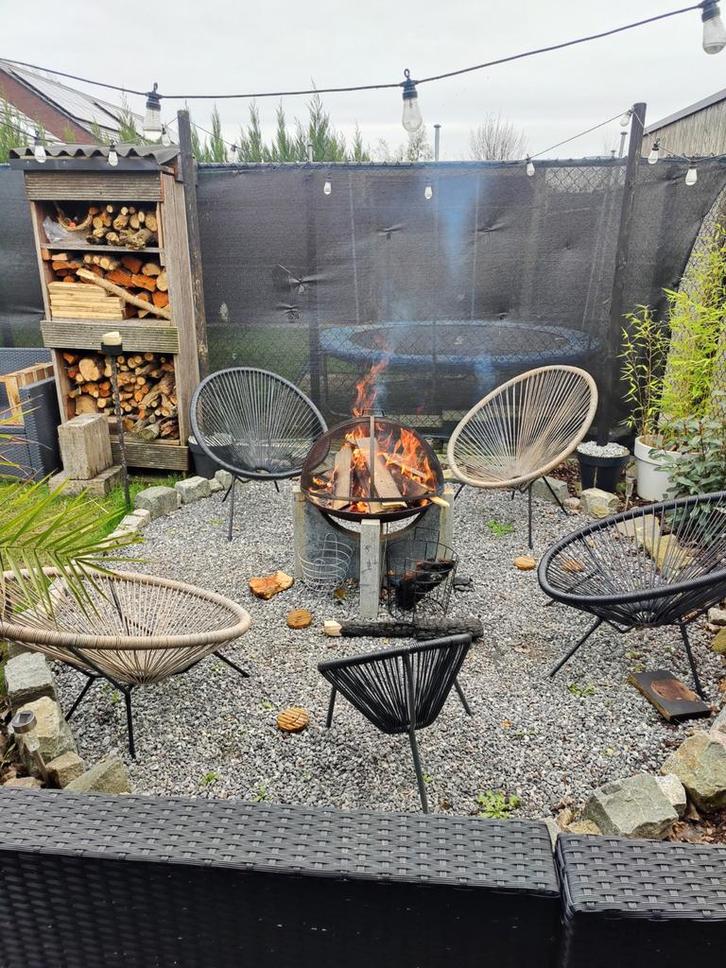 Vuurhaard met zware Voet en ijzeren koepel, Jardin & Terrasse, Ensembles de jardin, Enlèvement