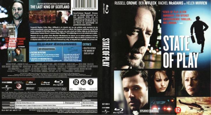 states of play (blu-ray) nieuw, Cd's en Dvd's, Blu-ray, Zo goed als nieuw, Thrillers en Misdaad, Ophalen of Verzenden