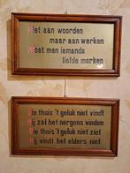 Gezegden in houten kader jaren 1940, Ophalen, Zo goed als nieuw