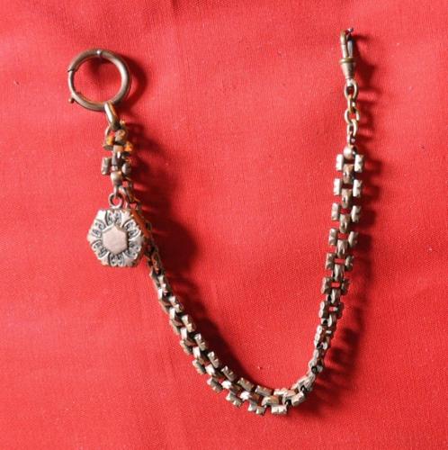 D chaine pour montre gousset art nouveau metal cuivre, Handtassen en Accessoires, Antieke sieraden, Overige typen, Koper, Ophalen of Verzenden