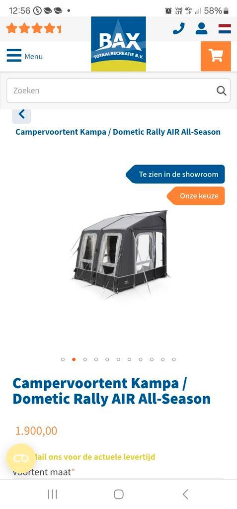 Opblaasbare all season voortent in prijs verlaagd, Caravans en Kamperen, Voortenten en Luifels, Nieuw, Ophalen